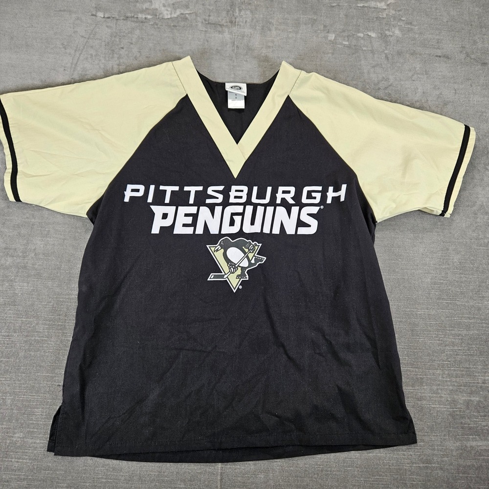 NHL Pittsburgh Penguins T-Shirt Jersey Color Block Short Sleeve Mens Size S‎